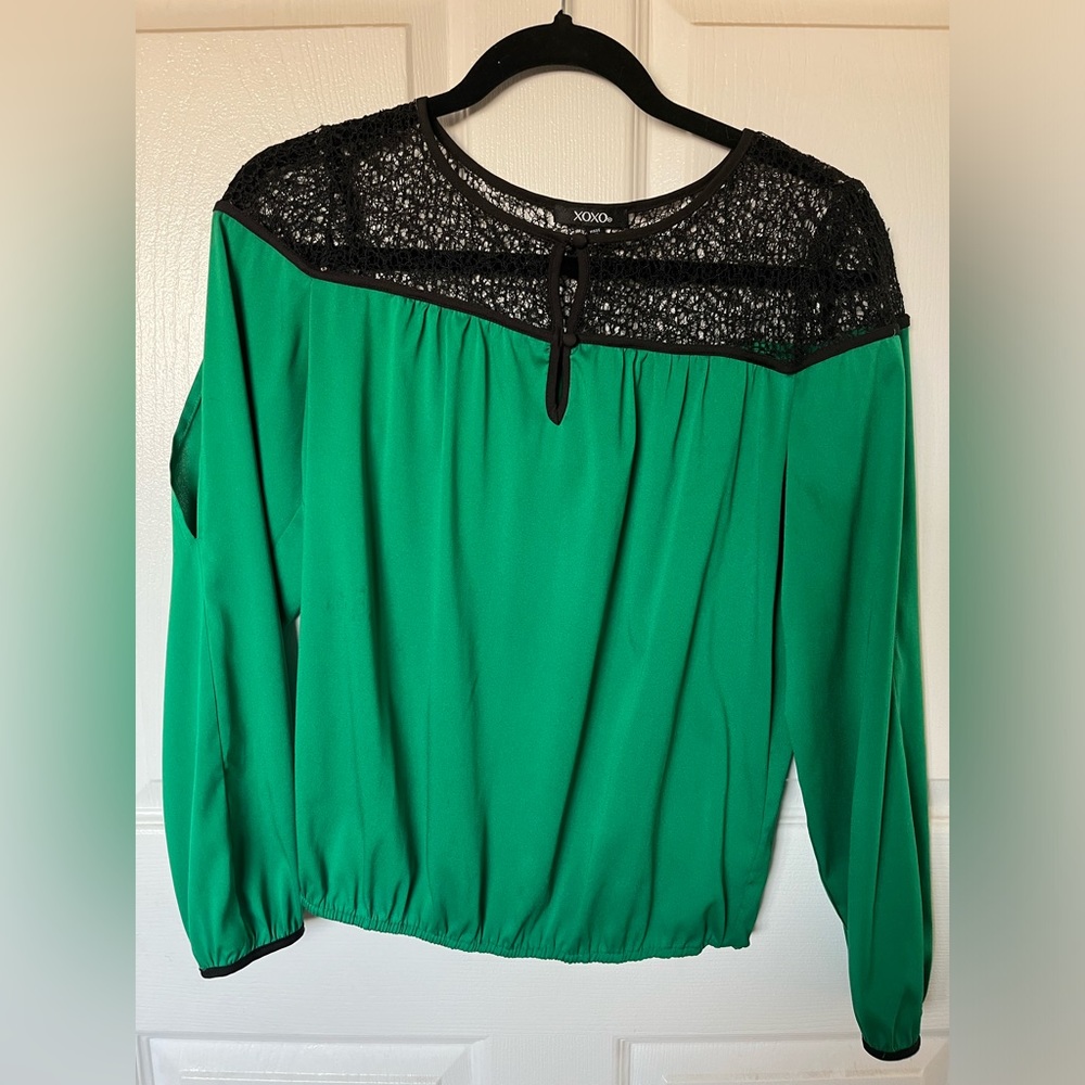 Silk and lace blouse